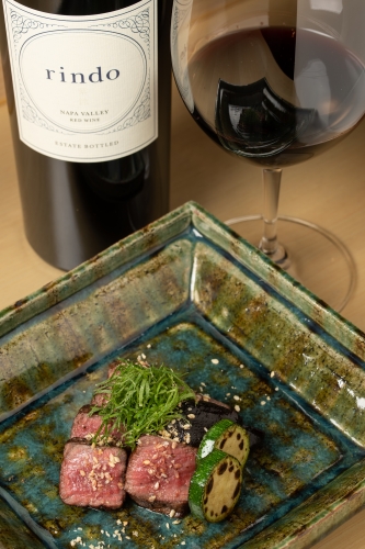 red wine paired with A5 Wagyu beef 